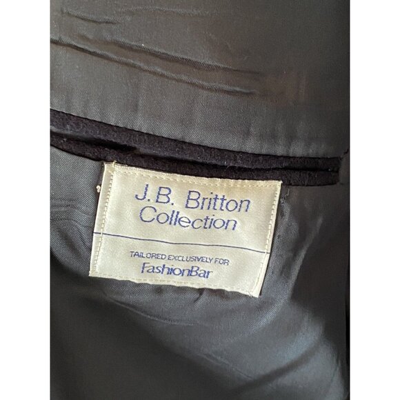 J. B. Britton Collection Navy Camel Hair Blazer Men's 42L Jacket Vintage - Picture 12 of 14
